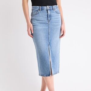 RW&Co. Denim Midi Skirt High Rise Waist Size 30